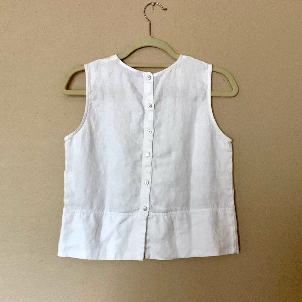 EUC ZARA BASIC linen blend top - Picture 3 of 8